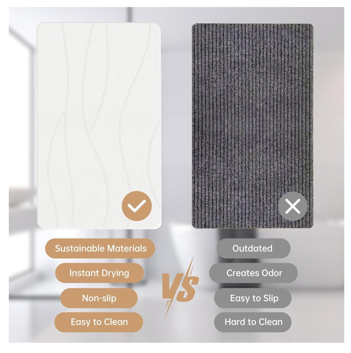 Tapete Piedra diatomita Ultra Absorbente